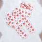 NWT Baby Girls Fox White Long Sleeve Romper Jumpsuit Headband Outfit Set