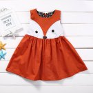 NWT Girls Orange Fox Sleeveless Dress 18 M 2T 3T 4T