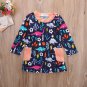 NWT Dinosaur Girls Blue Long Sleeve Dress  2T 3T 4T 5T 6