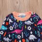 NWT Dinosaur Girls Blue Long Sleeve Dress  2T 3T 4T 5T 6