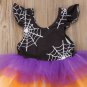 NEW Girls Halloween Spider Web Sleeveless Tutu Dress 2T 3T 4T 5T 6