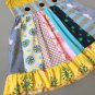 NEW Girls Boutique Yellow Sleeveless Multi Print Ruffle Dress 5-6 6-7 7-8