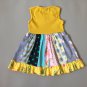 NEW Girls Boutique Yellow Sleeveless Multi Print Ruffle Dress 5-6 6-7 7-8