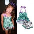 NEW Mermaid Girls Turquoise Ruffle Tankini Bikini Swimsuit