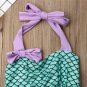NEW Mermaid Girls Turquoise Ruffle Tankini Bikini Swimsuit