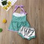 NEW Mermaid Girls Turquoise Ruffle Tankini Bikini Swimsuit