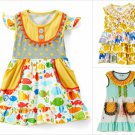 NEW Tutu & Lulu Boutique Girls Elephant Jungle Fish Short Sleeve Ruffle Dress