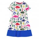NEW Dinosaur Girls White Short Sleeve Shift Dress 3T 4T 5T 6