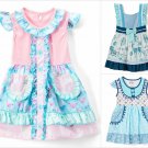 NEW Tutu & Lulu Boutique Girls Sheep Deer Geometric Short Sleeve Ruffle Dress