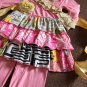 NEW Boutique Girls Pink Ruffle Tunic Dress & Leggings Outfit Set 5-6 6-7 7-8