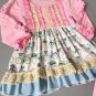 NEW Boutique Girls Pink Bicycle Long Sleeve Ruffle Tunic Dress Leggings Outfit