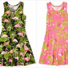 NWT The Childrens Place Flamingo Racerback Girls Sleeveless Black Dress