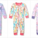 NWT The Childrens Place Giraffe Elephant Girls Stretchie Romper Sleeper Pajamas