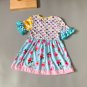 NEW Girls Boutique Blue Floral Short Sleeve Ruffle Dress