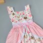 NEW Boutique Native American Woodland Animals Pink Sleeveless Ruffle Lace Dress