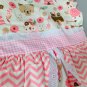 NEW Boutique Native American Woodland Animals Pink Sleeveless Ruffle Lace Dress
