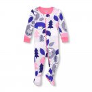 NWT The Childrens Place Hedgehog Girls Stretchie Footed Sleeper Pajamas 2 3 4 5