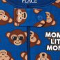 NWT The Childrens Place Monkey Boys Short Sleeve Stretchie Romper Pajamas