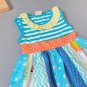 NEW Girls Boutique Blue Sleeveless Multi Print Ruffle Dress 3-4 5-6 6-7 7-8