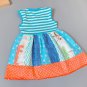 NEW Girls Boutique Blue Sleeveless Multi Print Ruffle Dress 3-4 5-6 6-7 7-8
