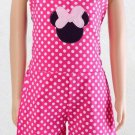 NEW Minnie Mouse Girls Pink Sleeveless Polka Dot Romper Sunsuit 3T 4T 5T