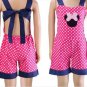 NEW Minnie Mouse Girls Pink Sleeveless Polka Dot Romper Sunsuit 3T 4T 5T