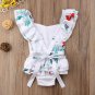 NEW Disney Princess Ariel Little Mermaid Baby Girls White Ruffle Romper Sunsuit