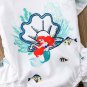 NEW Disney Princess Ariel Little Mermaid Baby Girls White Ruffle Romper Sunsuit