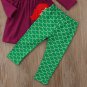 NWT Mermaid Girls Purple Long Sleeve Tunic Green Fish Scale Leggings Outfit
