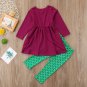 NWT Mermaid Girls Purple Long Sleeve Tunic Green Fish Scale Leggings Outfit