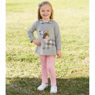 NWT Mud Pie Girls Puppy Dog Applique Tunic Leggings Outfit Set 2T 3T 4T 5T