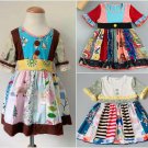NEW Girls Boutique Multi-Print Short Sleeve Ruffle Dress 5-6 6-7 7-8