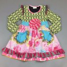 NEW Girls Boutique Ruffle Floral Lace Long Sleeve Pink Dress 6 7