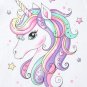 NWT The Childrens Place Unicorn Rainbow Sparkle White Girls Short Sleeve Shirt