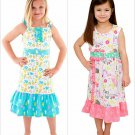 NWT Jelly the Pug Girls Summertime Liz Woodland Sally Sleeveless Ruffle Dress