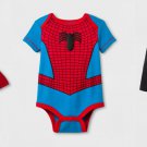 NWT Marvel Spider Man Baby Boy Short Sleeve Bodysuit 0-3 3-6 6-9 Months