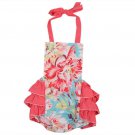 NWT Baby Girls Floral Ruffle Romper Jumpsuit Sunsuit Outfit 6-12 18 24 3T