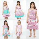 NWT Jelly The Pug Mermaid Pink Bri Alex Tina Priscilla Rosette Girl Ruffle Dress