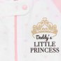NWT The Childrens Place Daddy's Princess Girls Romper Stretchie Sleeper Pajamas