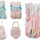 NEW Lil Cactus Baby Girls Sleeveless Pink  Blue Floral Romper Sunsuit Jumpsuit