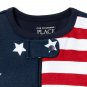 NWT The Childrens Place Americana 4th of July Stretchie Romper Sleeper Pajama