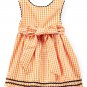 NEW Lil Cactus Spider Baby Girls Halloween Orange Gingham A-Line Dress 3-6 M