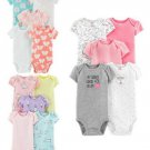 NWT Carter's Dinosaur Bunny Elephant Baby Girls Short Sleeve Bodysuit 5-Pack