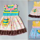 NEW Boutique Flamingo Girls Sleeveless Ruffle Dress 2-3 3-4 5-6 6-7 7-8