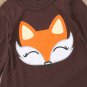 NWT Fox Girls Brown Long Sleeve Tunic Shirt Striped Leggings Outfit Set