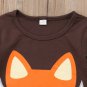 NWT Fox Girls Brown Long Sleeve Tunic Shirt Striped Leggings Outfit Set