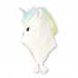 NWT The Childrens Place Girl Unicorn White Shimmery Hat & Mittens Set