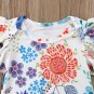 NWT Baby Girls White Floral Romper Ruffle Romper Jumpsuit