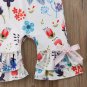 NWT Baby Girls White Floral Romper Ruffle Romper Jumpsuit