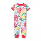 NWT The Childrens Place Floral Beauty Girls Stretchie Romper Sleeper Pajamas
